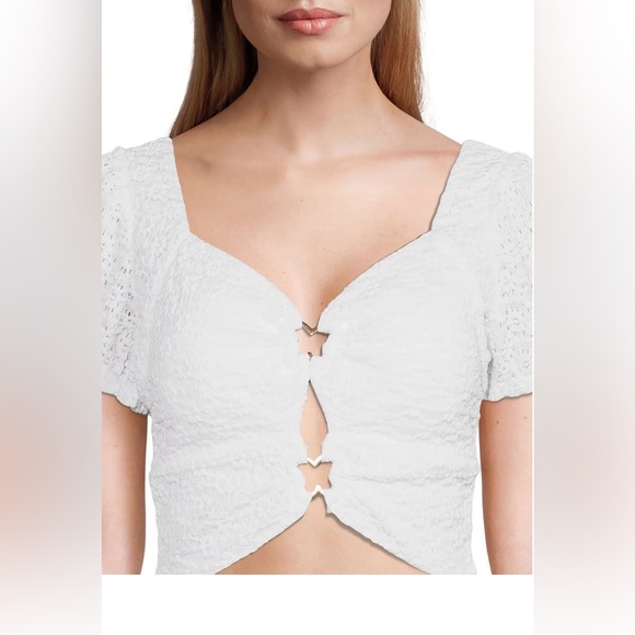 Madden NYC Tops - Madden NYC Juniors Hardware Lace Top